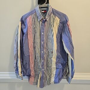 Tommy Hilfiger Vibrant Vintage Striped Multicolor Button Down